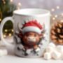 Cute Personalised Christmas Highland Cow Breakout Mug, thumbnail 1 of 2
