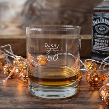 50th Birthday Engraved Whisky Glass, 2 of 10