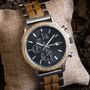 Oslo Engraved Wooden Watch With Stainless Steel For Men, thumbnail 1 of 8