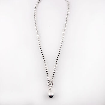 Ball Necklace With T Bar Clasp, 4 of 10