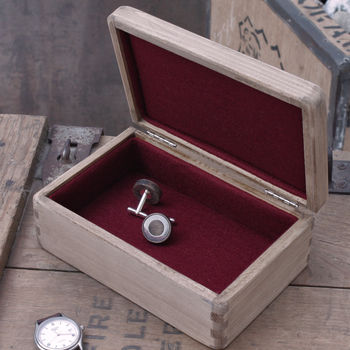Daddy's Personalised Wooden Cufflink And Watch Box, 4 of 4