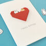 Personalised Cat Birthday Origami Heart Card, thumbnail 5 of 10