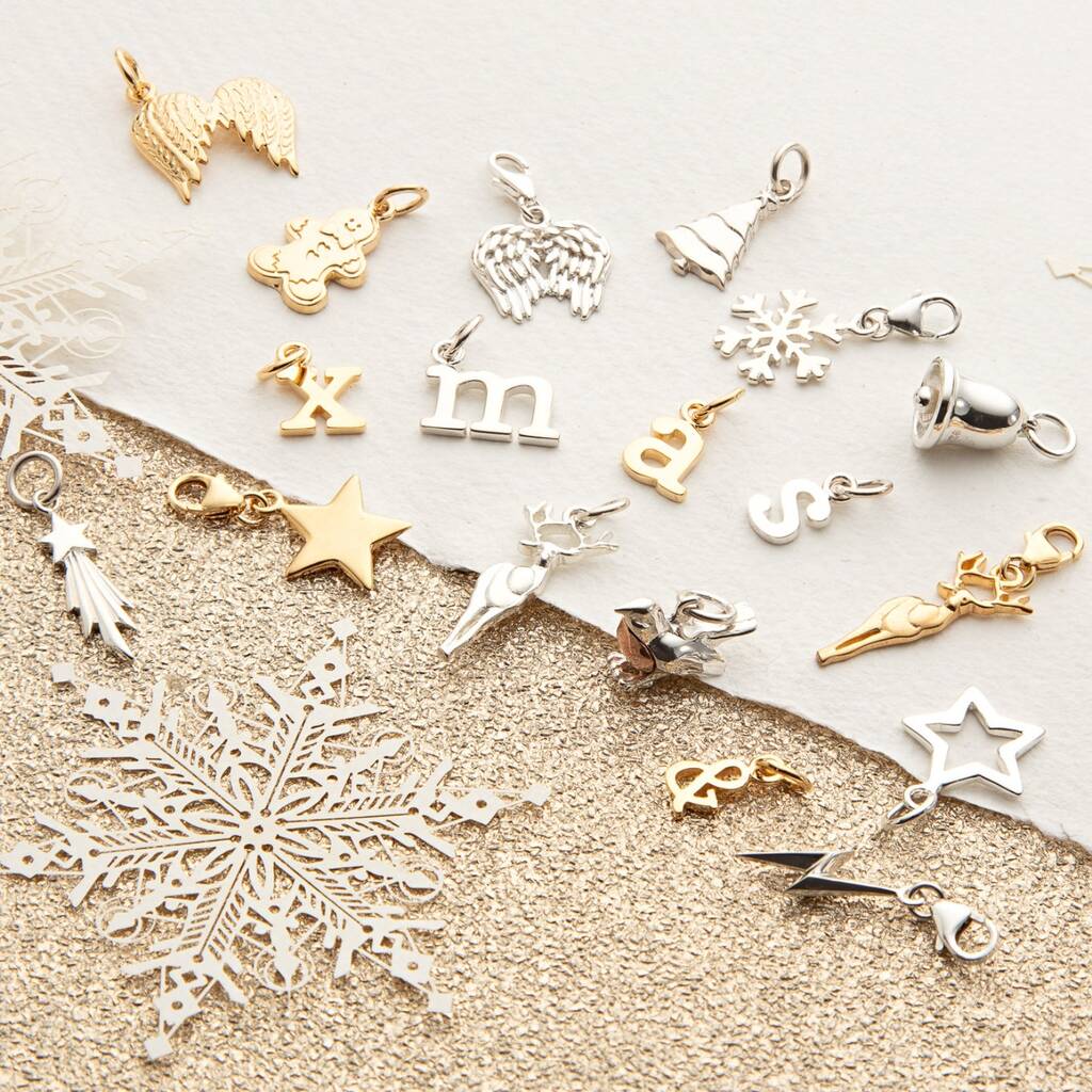 Selection Of Sterling Silver Christmas Themed Charms, 1 of 12