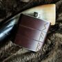 Personalised Viking Rune Leather Hip Flask, thumbnail 1 of 7