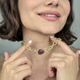 Amethyst February Birthstone Statement Pendant Necklace, thumbnail 3 of 6