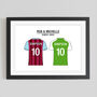 Personalised Football Team Print For Couples, thumbnail 6 of 8