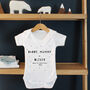 Mummy / Daddy And Name Personalised Text Baby Grow, thumbnail 1 of 12