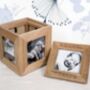 Personalised Oak Photo Cube Keepsake Box, thumbnail 2 of 7