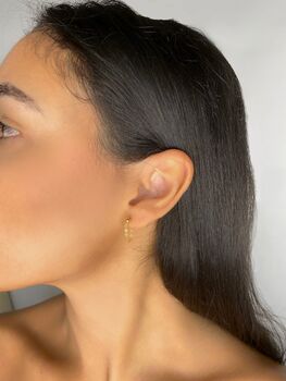 Sterling Silver Ball Chain Earrings, 2 of 12