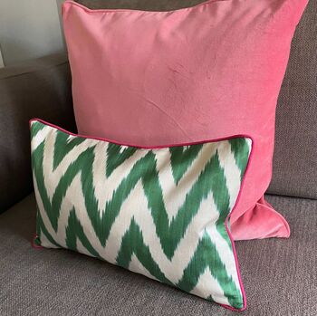 Can Pink Velvet Cushion, 3 of 3