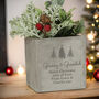 Personalised Christmas Tree Concrete Planter, thumbnail 1 of 5