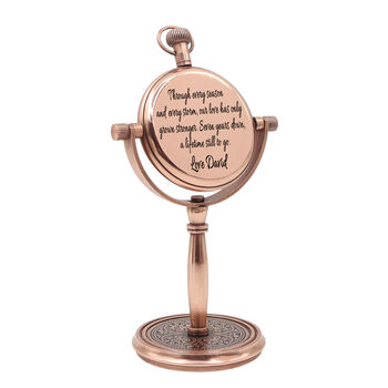 Personalised 7th Anniversary Gift Copper Desk Clock, 7 of 12