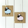 Baby Lamb Wooden New Baby Or Christening Card, thumbnail 3 of 4