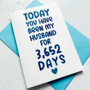 Personalised Days You've Been My Husband/Wife Card, 4 of 7