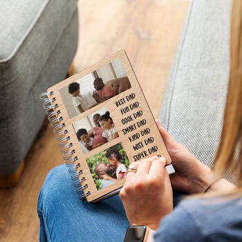 Personalised Photo Notebook Best Dad My Dad, 3 of 6