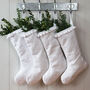 Pure White Christmas Santa Stocking, thumbnail 1 of 9