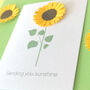 Sending You Sunshine 3D Sunflower Card, thumbnail 3 of 6