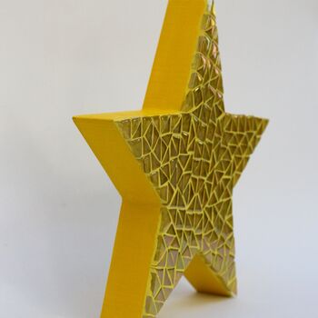 Handmade Star Mosaic Ornament, 6 of 9