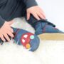 Dotty Fish Red Car Soft Leather Baby Shoes With Barefoot Soles, thumbnail 2 of 8