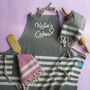 Personalised Cotton Kitchen Apron And Kitchen Towels, thumbnail 4 of 11