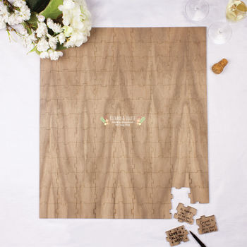 Personalised Wooden Wedding Guest Puzzle Square, 2 of 4