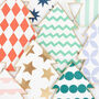 Patterned Christmas Tree Plates, Set Of Eight, thumbnail 2 of 2