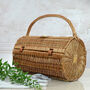 Green Tweed Picnic Hamper For Two, thumbnail 4 of 5