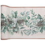 Winter Green Botanical Cotton Christmas Table Runner 3m X 28cm, thumbnail 2 of 4