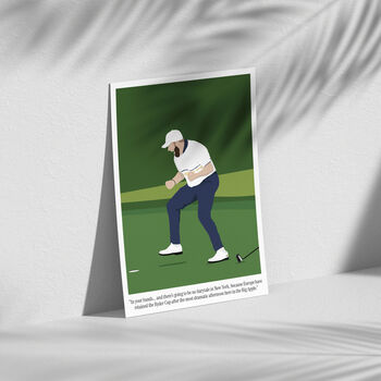 Shane Lowry Ryder Cup Winning Moment Commentary Print, 2 of 4