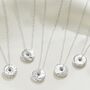Moon Phase Necklace With Diamonds In Sterling Silver, thumbnail 2 of 12
