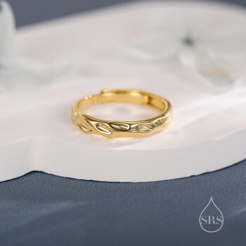 Sterling Silver Ripple Wave Ring, 2 of 12