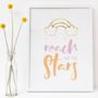 Reach For The Stars, Gold Foil Print, thumbnail 2 of 2