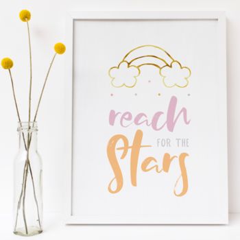 Reach For The Stars, Gold Foil Print, 2 of 2