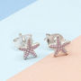 Girl's Tiny Sterling Silver Starfish Earrings, thumbnail 1 of 5