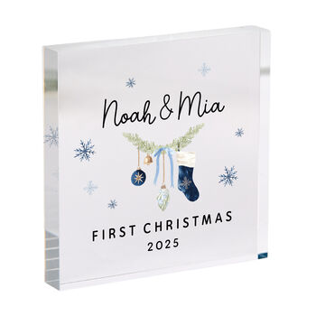 Couple’s First Christmas Gift Acrylic Block, 3 of 5