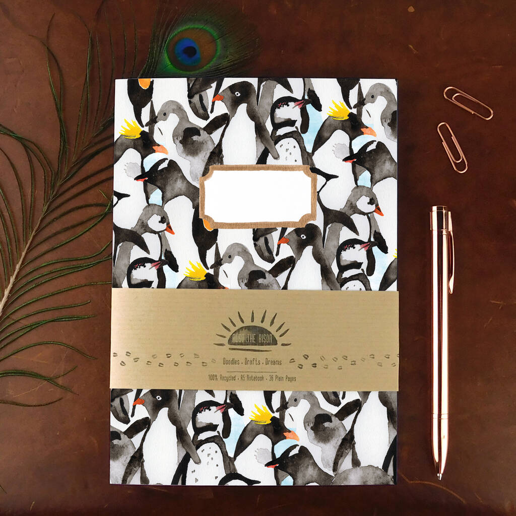 Waddle Of Penguins Print Notebook, 1 of 9