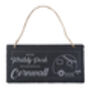 We're Terribly Posh, We Holiday In Cornwall Illustrated Slate Sign, thumbnail 2 of 4