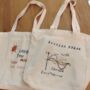 White Cotton Linen Lightweight Tote Bag Back To School, thumbnail 3 of 7