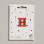 Letter H Alphabet Iron On Patch, thumbnail 1 of 4