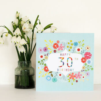 Floral 30th Birthday Card, 5 of 5