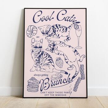 Cool Cats Brunch Poster, 5 of 9