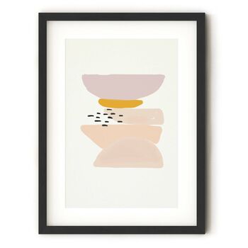 Abstract Peach Shapes Print Set Of Two, 2 of 5
