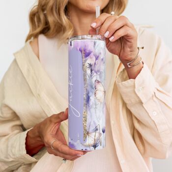 Butterfly And Wildflower Whimsical Travel Cup, 2 of 5