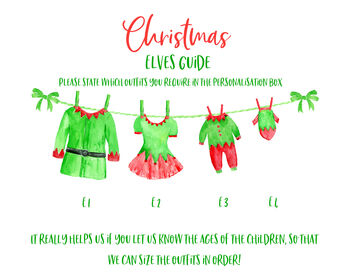 Personalised Elf Outfit Family Print, 2 of 2