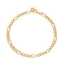 18ct Gold Large Linked Figaro Charm Collector Bracelet, thumbnail 1 of 5