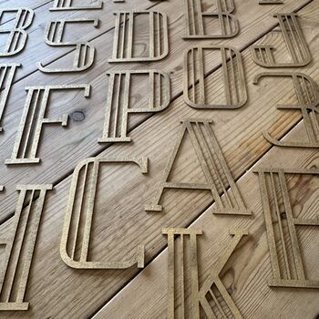 A To Z Gold Art Deco Metal Letters , Make Any Word , Home And Garden Signs, 4 of 12