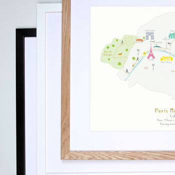 Paris Marathon Route Map Personalised Print, 5 of 5