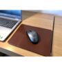 Personalised Leather Mouse Mat, Conker Brown, thumbnail 1 of 12
