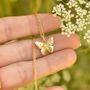Solid 9ct Gold Butterfly Pendant, thumbnail 2 of 2