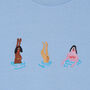 Swimming Ladies Embroidered T Shirt, thumbnail 3 of 8